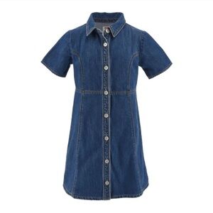 Levi's® Button Front Denim Short Sleeve Short Dress new
